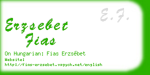 erzsebet fias business card